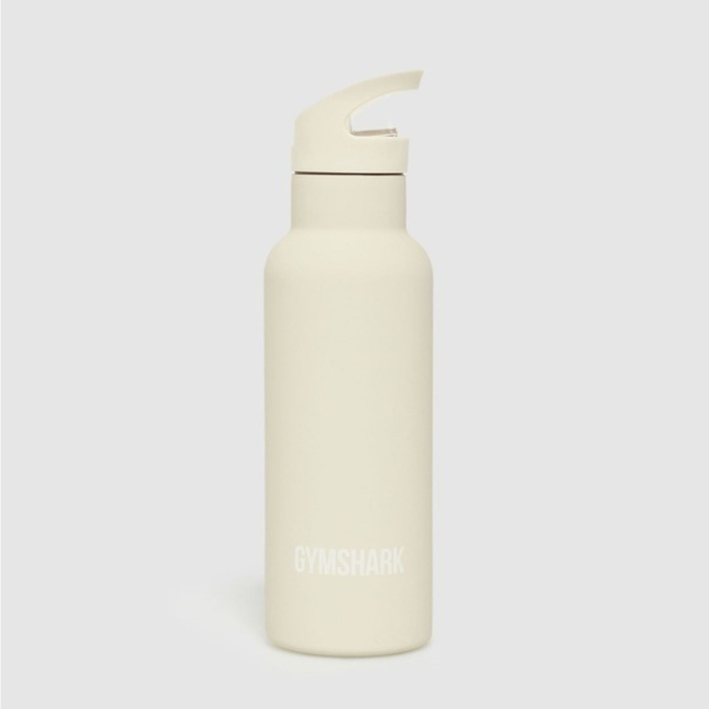 Gymshark Flip Straw Water Bottle Pebble Grey